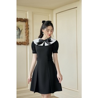 Armous- Đầm đen phối cổ trắng Sunny
