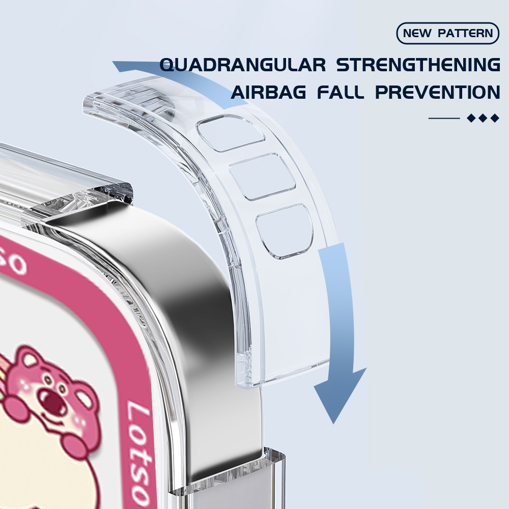 Compatible With Samsung Galaxy A73 A72 A53 A52 A42 A33 A23 A02 5G Cho Ốp lưng điện thoại In Hình dễ thương Strawberry Bear