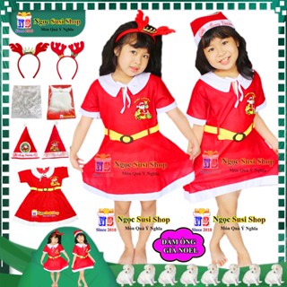 BỘ ĐẦM ÔNG GIÀ NOEL CHẤT VẢI NỈ CHO BÉ TỪ 1-10 TUỔI - TRANG PHỤC GIÁNG SINH [ĐI CHƠI CHỤP ẢNH]