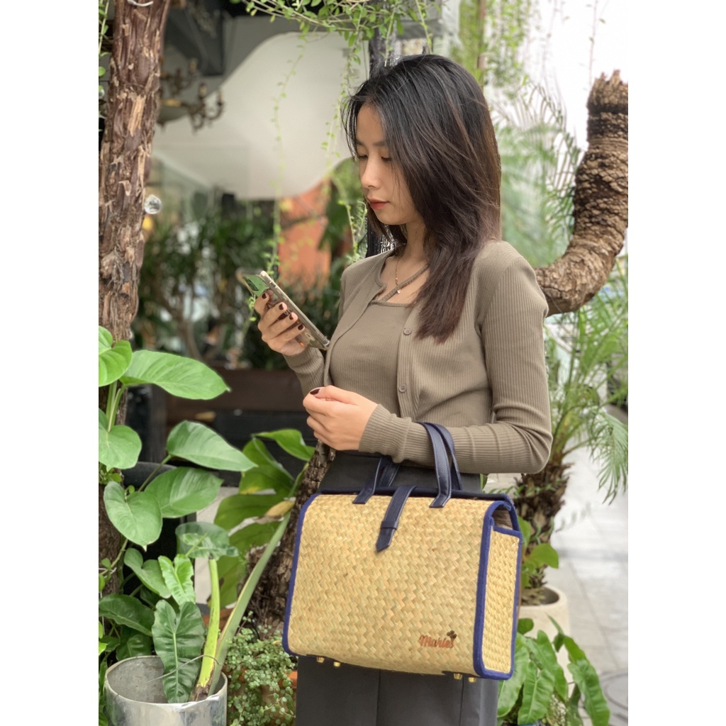 Túi cỏ bàng Mira MARIES túi cói thời trang công sở