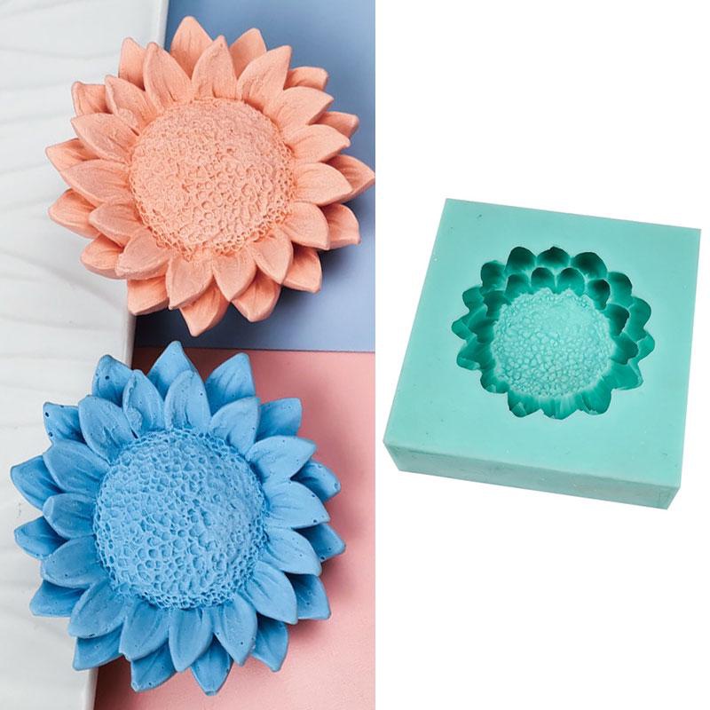 Khuôn Silicone Làm Nến Hình Hoa Hướng Dương DIY