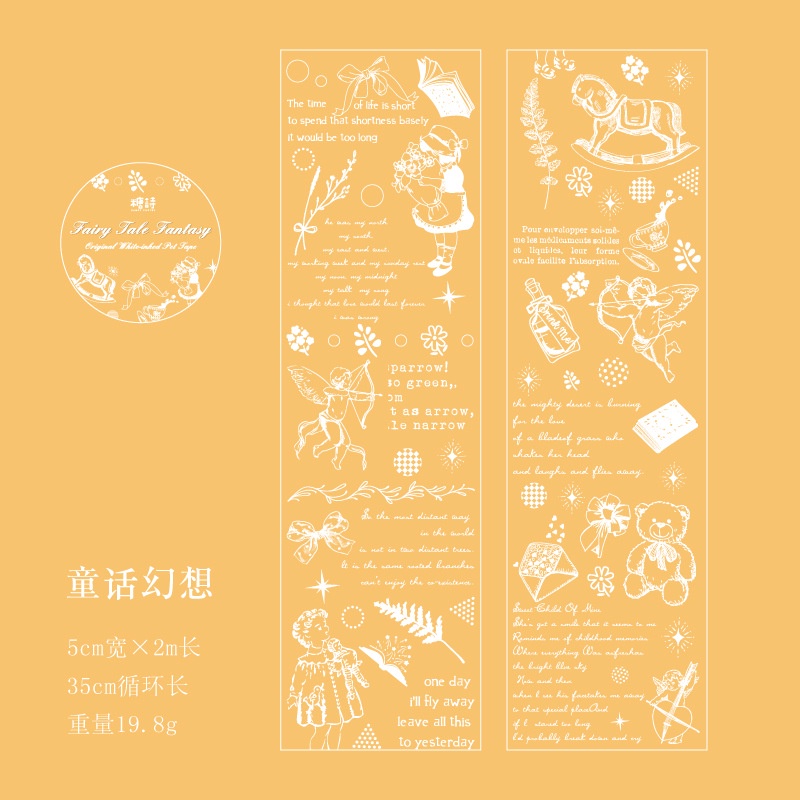 Cuộn Băng Keo PET Trong Suốt - Cuộn Washi Trang Trí Sổ Tay DIY 5cm x 2m