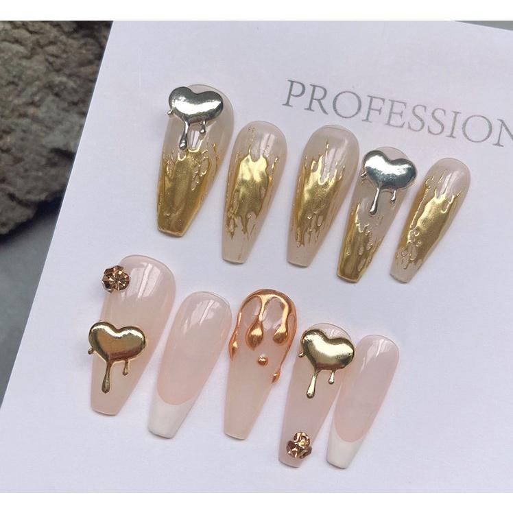 Charm Trang Trí Móng Vàng Bạc Sáng 5L