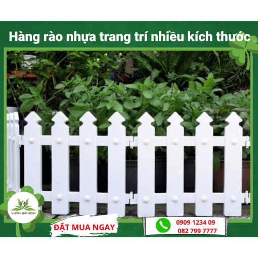 (combo 2 miếng) Hàng rào nhựa trang trí sân vườn, trang trí noel, trang trí cho bé (30cm x 30cm) (Vườn Sài Gòn)