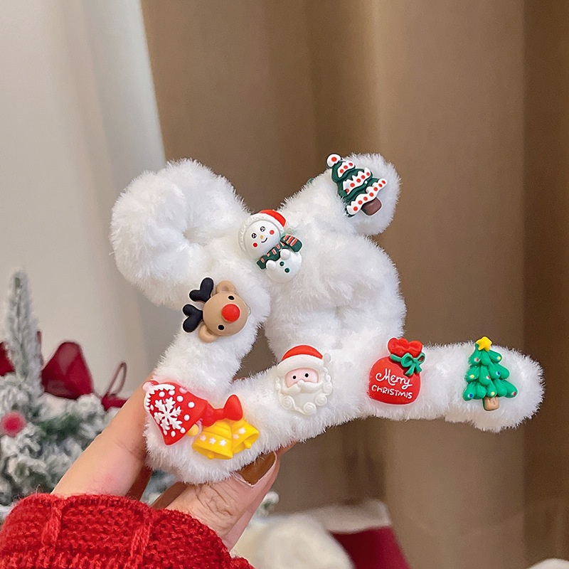 Kẹp Tóc Hình Tuần Lộc Hoạt Hình Dễ Thương Thời Trang Thu Đông