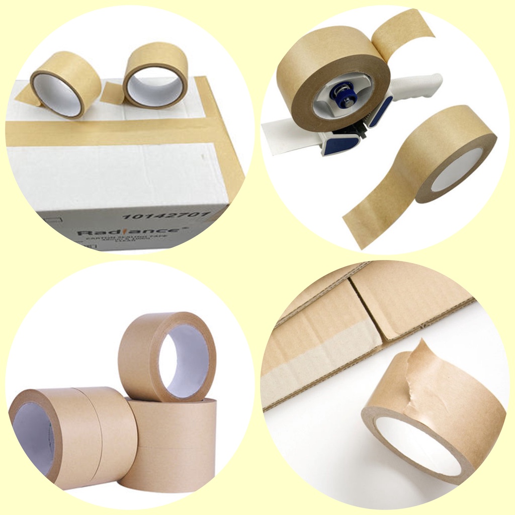 Băng keo giấy nâu da bò trơn 24mm và 48mm