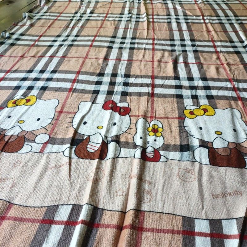 Mền tuyết nhung kitty sọc ( hàng có sẵn )