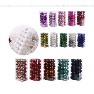 Set 6 quả châu màu sang trọng 4cm/6cm noel kg003