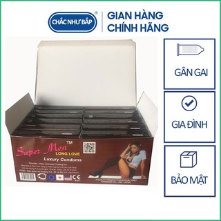 [Giá rẻ] Bao cao su gia đình Super Men có gai và chống xuất tinh sớm 120 cái