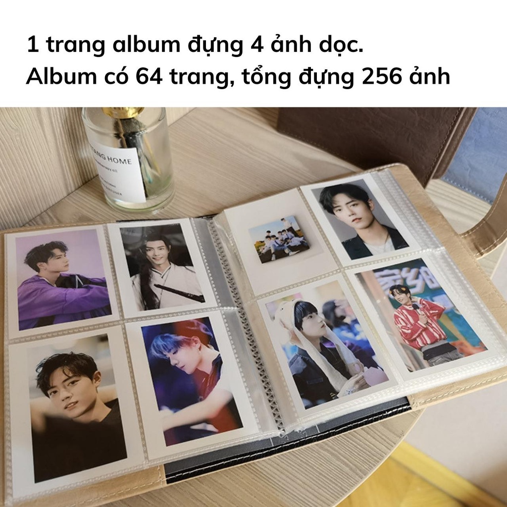 Album ảnh bìa da cao cấp để 400 ảnh 6x9 mini instax, ảnh polaroid, binder card, ảnh thần tượng tại Tú Vy Studio