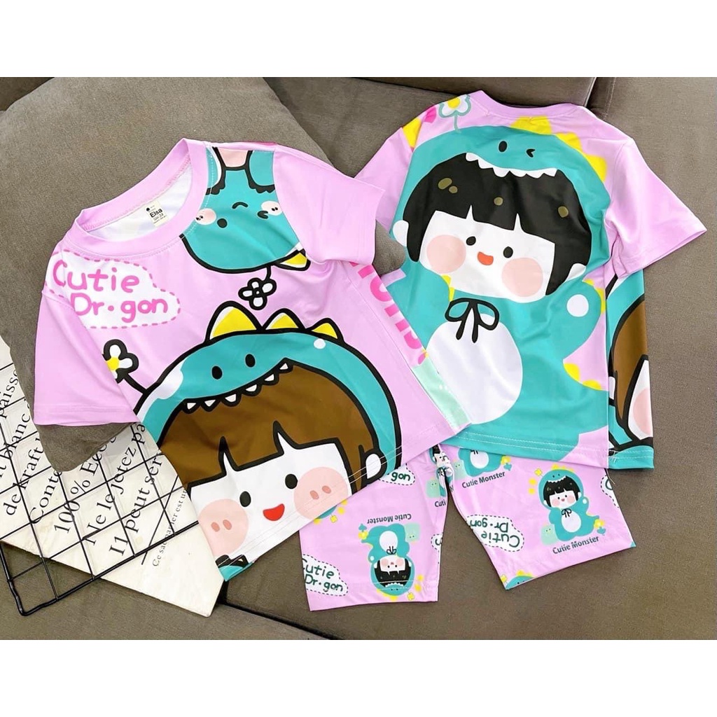 Bộ đồ Lửng Bé Gái in hình 3D (9-40Kg) chất liệu mềm mịn thoáng mát được các bé gái yêu thích Bán Chạy Nhất 2021###