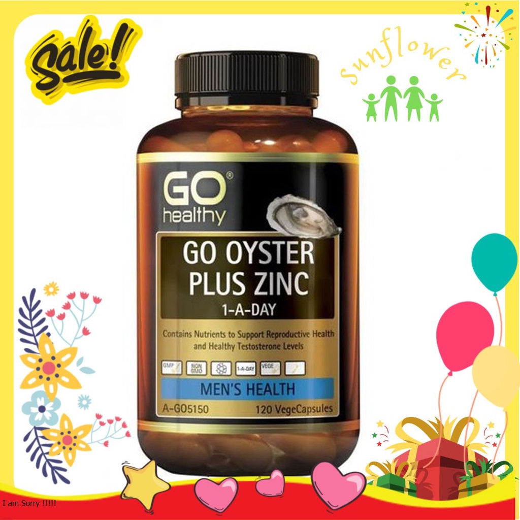 Tinh Chất Hàu Go Healthy Go Oyster Plus Zinc Của Úc 120 viên tăng cường sinh lý nam