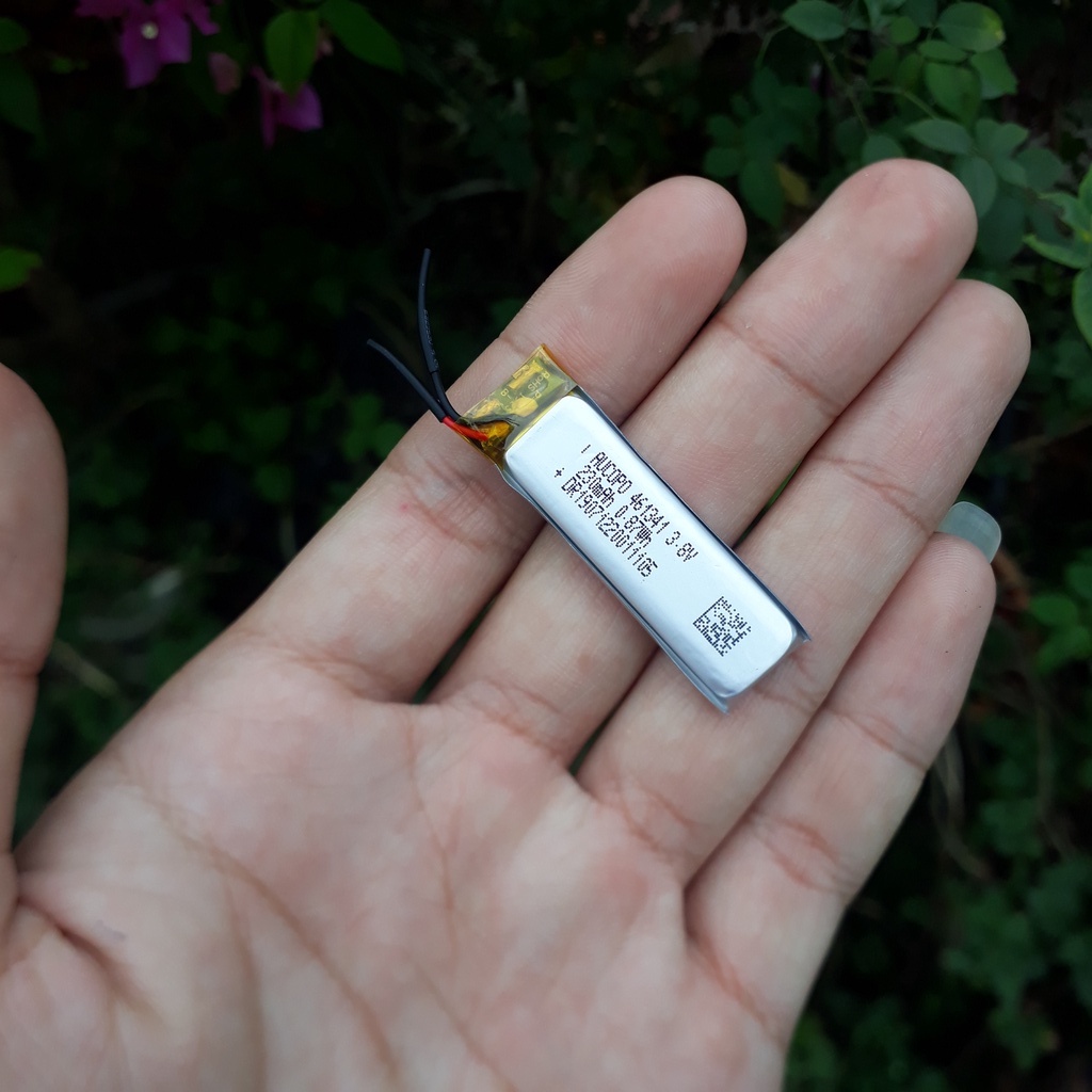Pin LiPo 3.8v 230mAh Có Mạch bảo vệ 43x13x4.1MM Hãng AUCOPO  thay pin headphone led