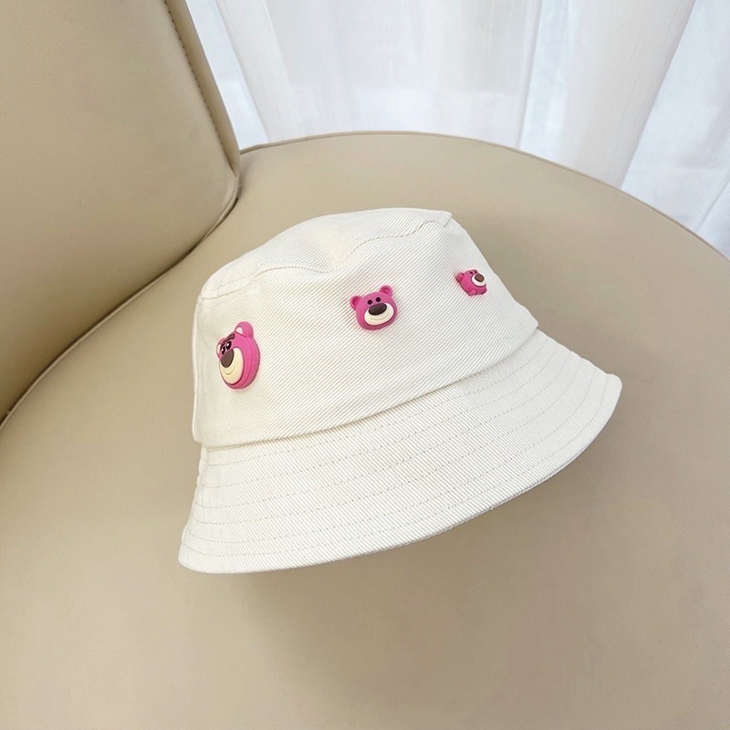 Nón Tai Bèo Che Nắng Mũ Gấu Dâu Lotso Dễ Thương Phong Cách Hàn Quốc Cho Bé