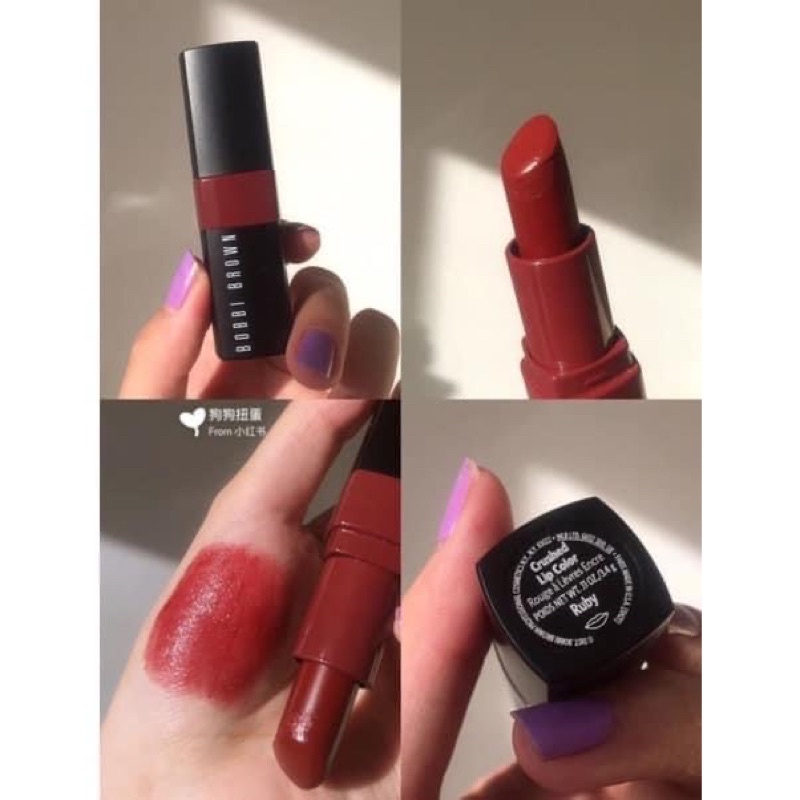 Son Bobbi Brown Mini Fullbox 2.25g màu Cranberry, Ruby