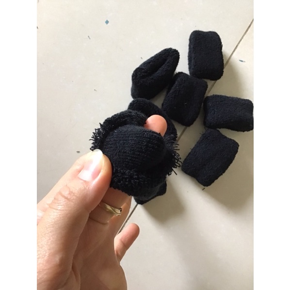 Dây chun buộc tóc màu đen, dây chun co giãn cột tóc loại to dày