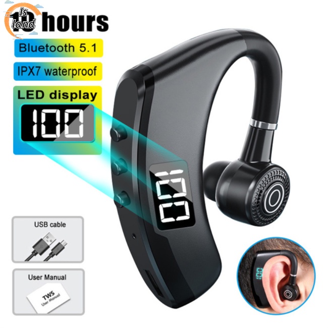 Tai Nghe Bluetooth Không Dây V9 Pro Móc Vành Tai Có Màn Hình Led Hiển Thị Thông Minh