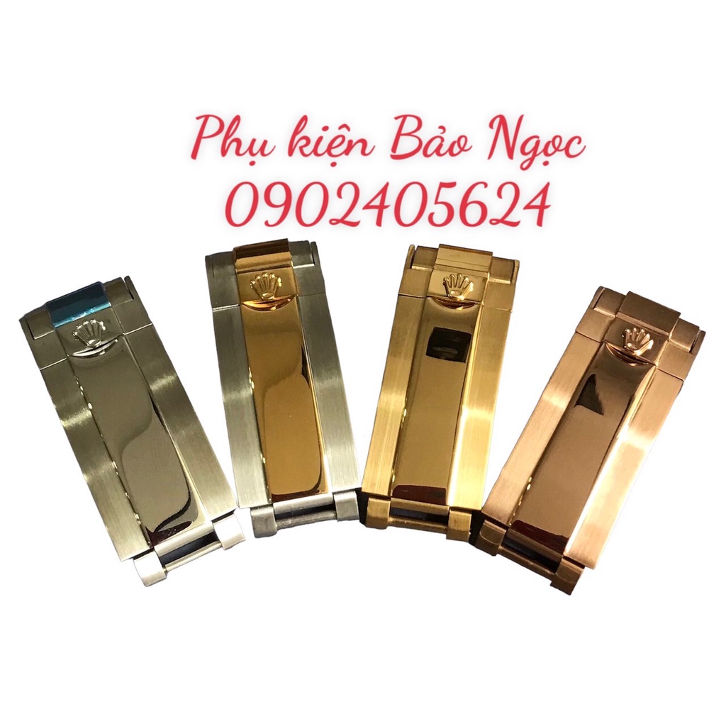 Khoá đồng hồ Rolex - Khoá hộp Nguyên Khối cho Dây rolex size 20mm 21mm Thép không gỉ