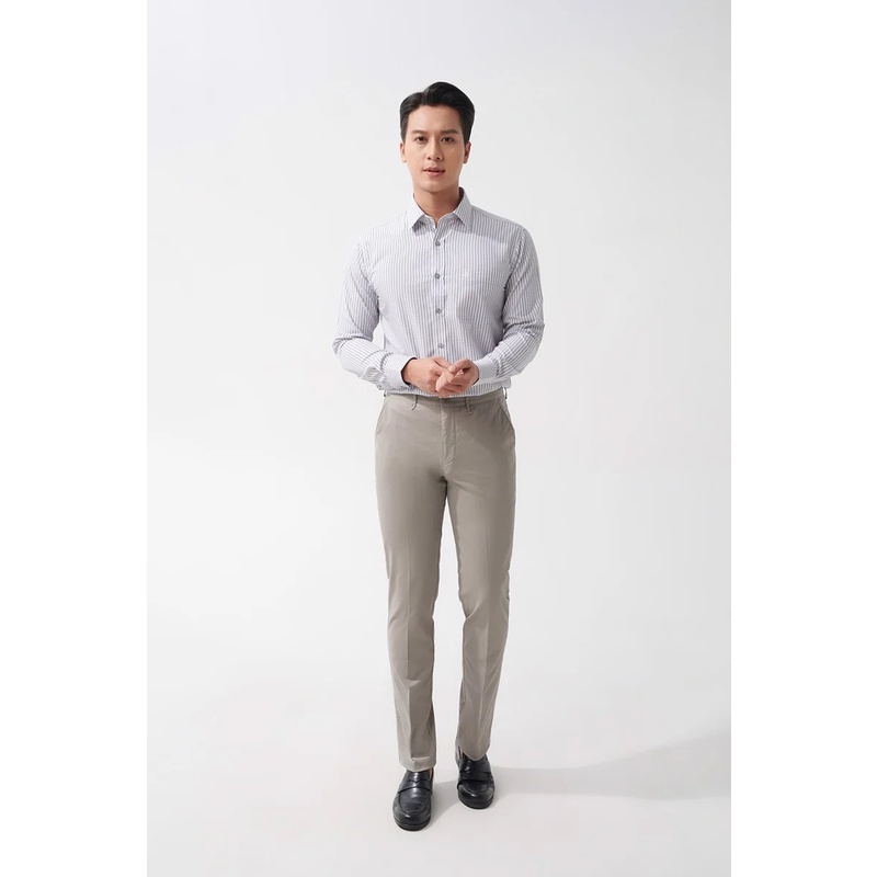 Quần kaki nam có ly ống đứng Merriman mã THMKP027 màu xám Grey 2