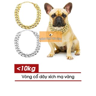Vòng cổ xích mạ vàng cho chó mèo