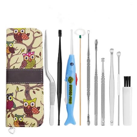 Dụng Cụ Lấy Ráy Tai, Bộ Lấy Ráy Tai 5 - 20 Món Tích Hợp Đèn Soi Chuyên Nghiệp Dùng Cho Cả Gia Đình