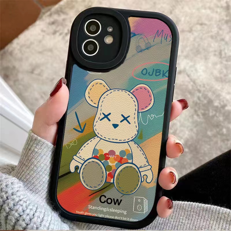 Ốp Điện Thoại TPU Chống Rơi In Hình Gấu Cho iPhone 11 13 12 14 Pro MAX 7plus 8plus 7 8 6 6S 14 Plus XR X XS MAX SE