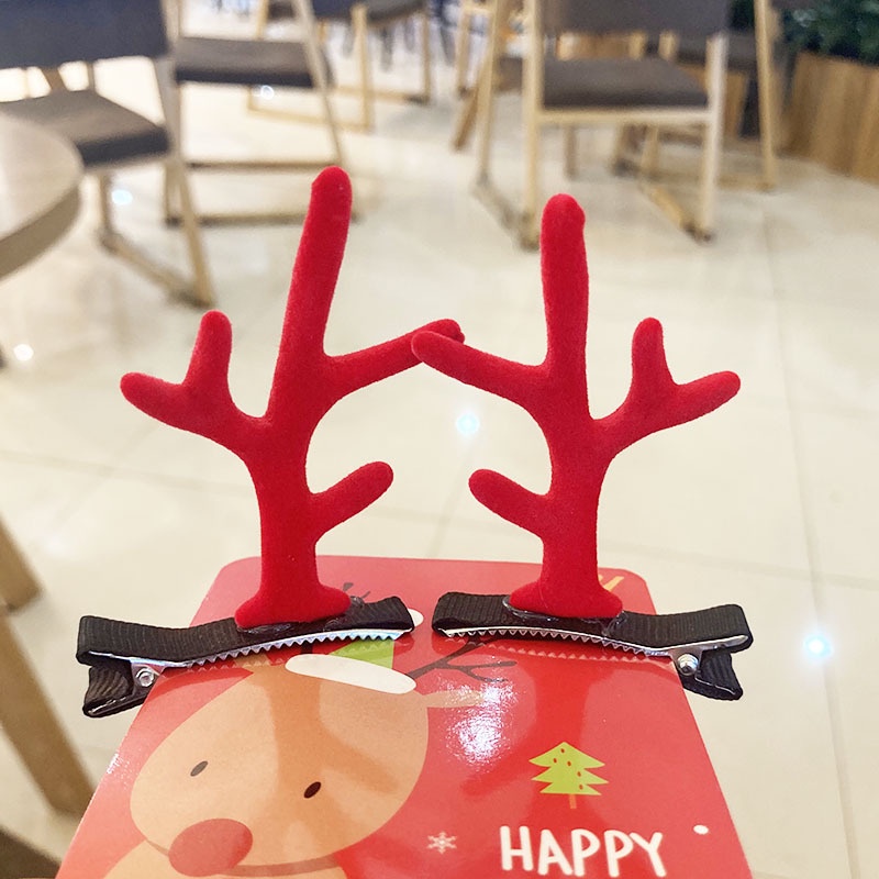 Kẹp Tóc Hình Sừng Tuần Lộc Giáng Sinh Cho Nữ