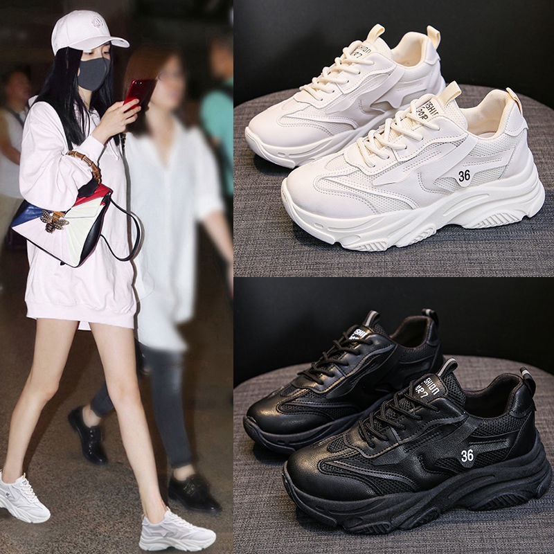 Giày Thể Thao Đế Dày Phối Lưới Thoáng Khí Phong Cách Mới Mùa Thu Cho Nữ Size 35-42 41