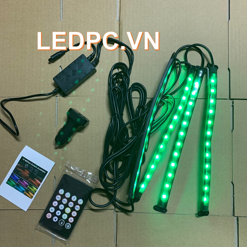 Đèn led RGB dán gầm ghế ô tô - Nháy theo nhạc - 16 triệu màu