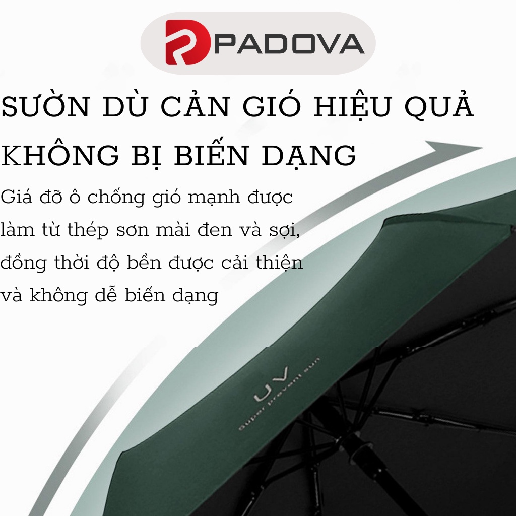 Ô Dù Đi Mưa, Che Nắng Chống Tia UV Xếp Gọn, Dễ Dàng Đem Theo Chất Lượng Cao PADOVA 7505