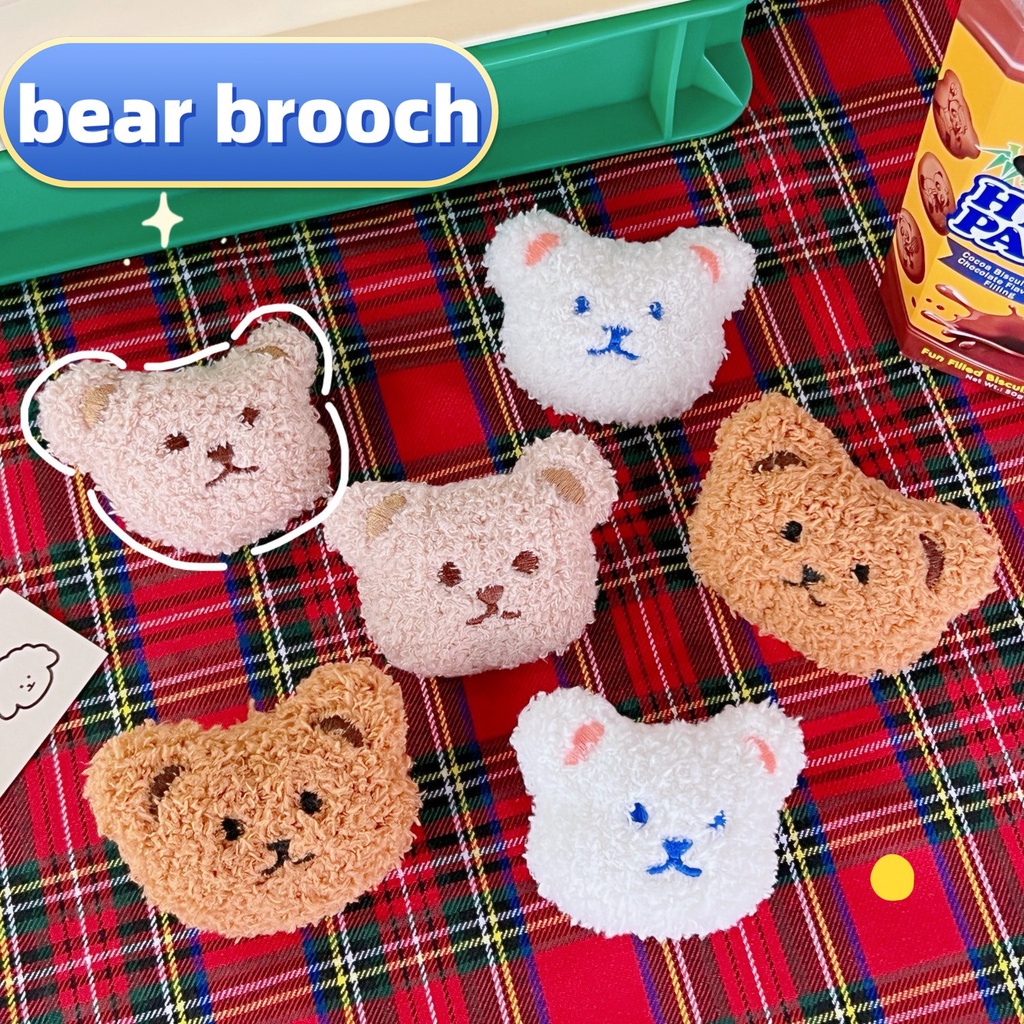 Ghim Cài Áo Hình Gấu Bông Hoạt Hình Đáng Yêu Dành Cho Bé Gái