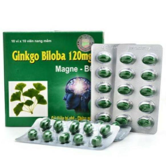 Ginkgo Biloba 120mg Bổ Sung Dưỡng Chất Cho Não Q10 100 viên