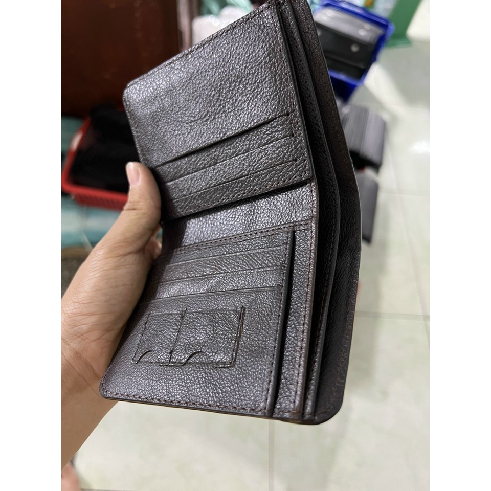 Ví da nam cao cấp, bóp ví nam da bò thật Clément – CM026 - BH 12 tháng - Full box