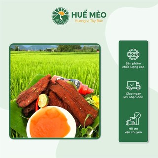 Combo 500g thịt trâu gác bếp + 500g thịt lợn gác bếp sơn la thơm ngon đặc sản tây bắc tặng chẩm chéo - huế mèo