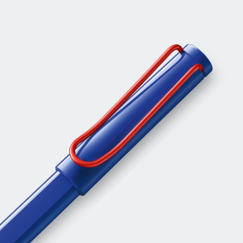 Bút bi nước Lamy Safari 314 RP blue/red clip