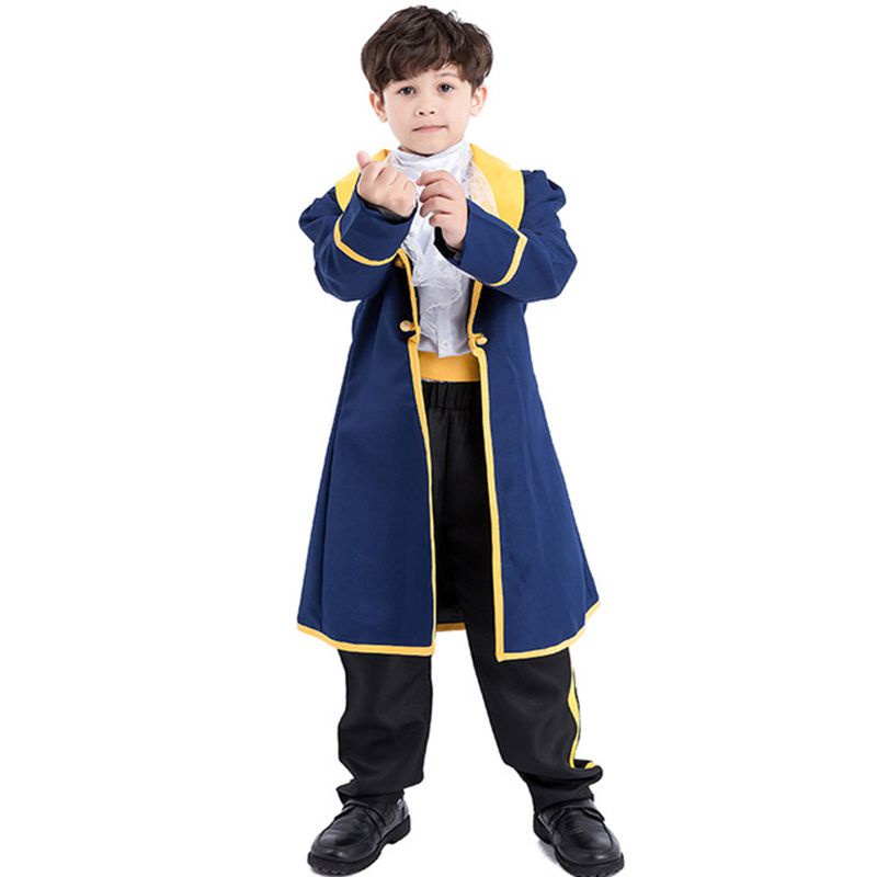 Kids Beauty And The Beast Prince Adam Cosplay Costume Adam Costume Boys Men Halloween Party Suit