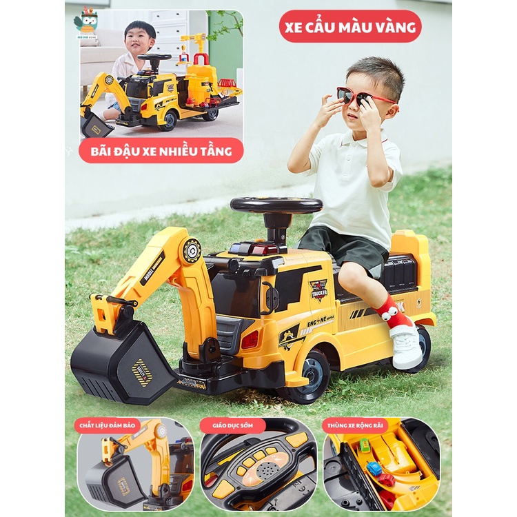Xe chòi chân 2in1 biến hình đa chức năng có hộp đựng đẹp - Mô Mô Home