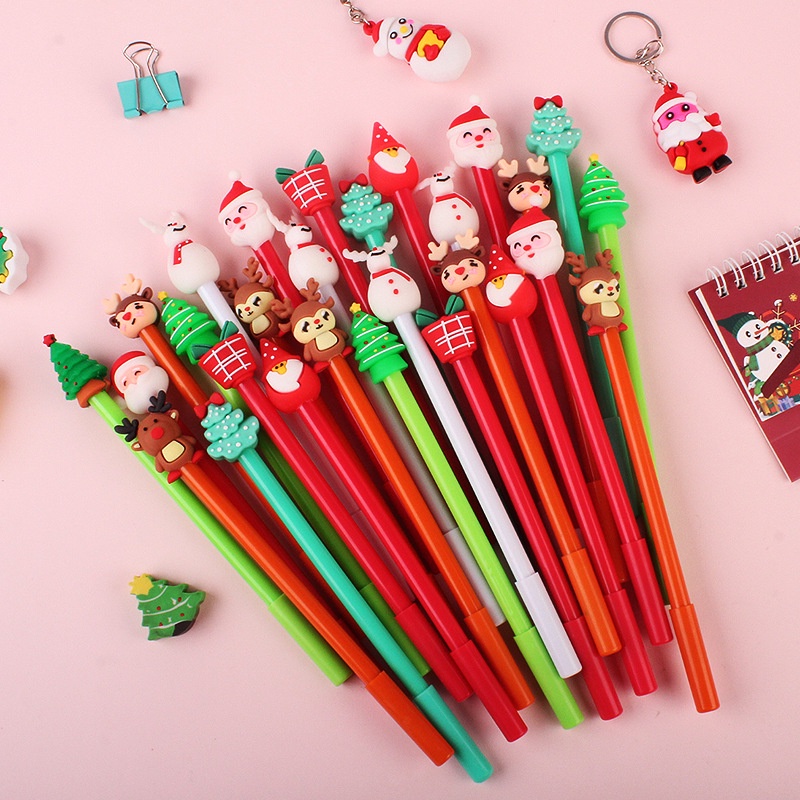 Combo 100 bút gel mực nước giáng sinh văn phòng phẩm đồ dùng học tập làm quà noel