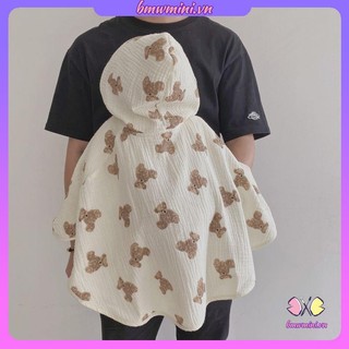 Áo choàng gấu dễ thương cho bé hàn quốc