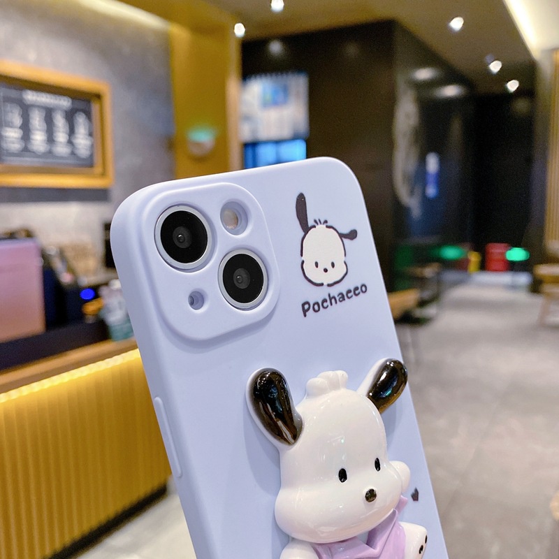 Compatible For POCO C65 Xiaomi 13T 12T 11T 10T Mi 13 12 11 Lite POCO X5 F5 X4 F3 M5 M4 M3 Pro X3 NFC X3 GT Ốp Điện Thoại Silicon Hình Búp Bê Cho Happy 3D doll Pochacco