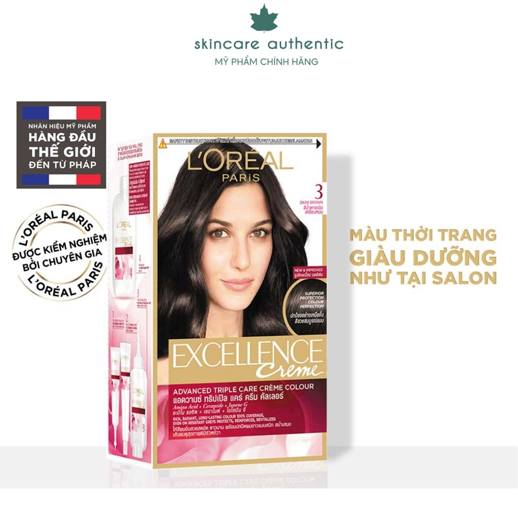 Thuốc Nhuộm Tóc Loreal Phủ Bạc Đủ Màu L'Oreal Paris Excellence Fashion Dưỡng Tóc & L'Oreal Paris Excellence Crème