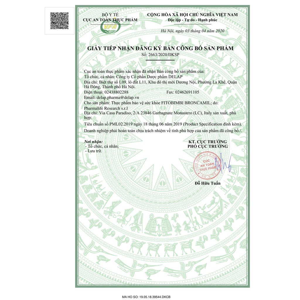 Siro ho Fitobimbi Broncamil giảm ho ba tác động, hết ho đờm, giảm kháng sinh lọ 200ml