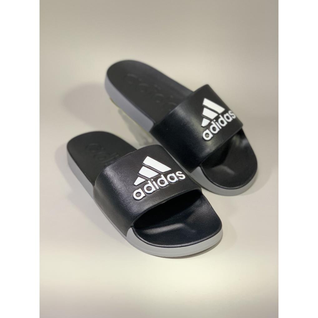 🍁 Dép Adidas nhựa đúc đen nguyên khối quai ngang nam siêu nhẹ, dép kiểu dáng thể thao chống nước - KLs official