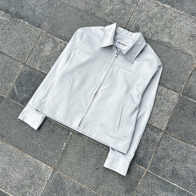 Áo khoác Kaki jacket dáng boxy 4 màu đỏ kem xám đen