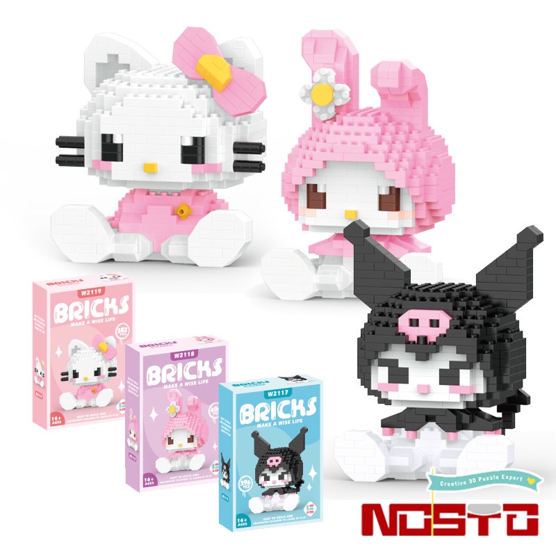 DISNEY Búp Bê Lắp Ráp Hình Chuột Mickey Minnie / Mèo Kitty / Chuột Mickey Minnie Dễ Thương Dùng Trang Trí DIY