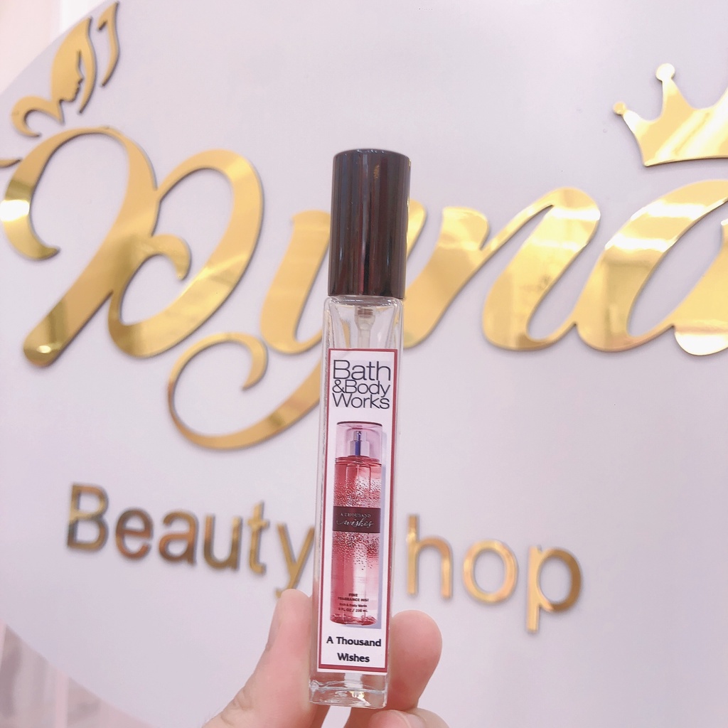 Combo Xịt Thơm Lưu Hương Toàn Thân Bath And Body Works Into The Night, A Thousand Wishes & Mist Victoria Secret 10ml Mùi