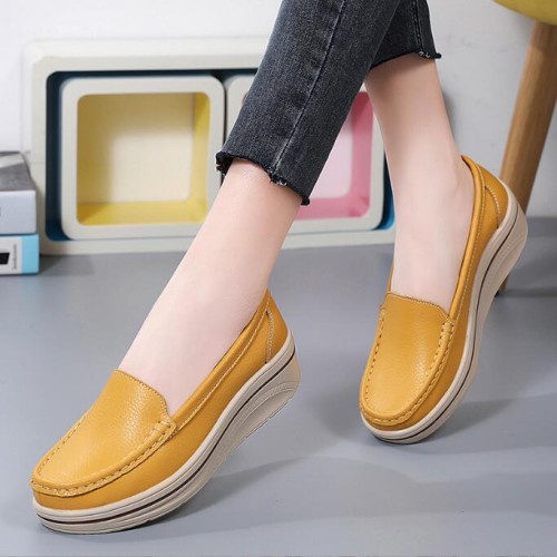 Giày Lười Mũi Tròn Thời Trang Xuân Thu Cho Nữ