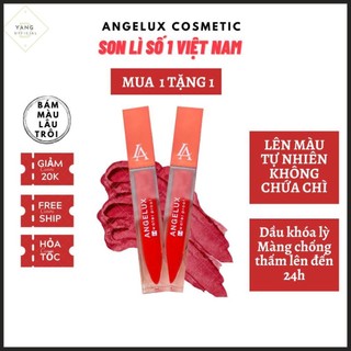 Son môi lì Dolly ANGELUX full 12 màu, set son kem môi lì chính hãng chống trôi chống thấm bền màu 24h