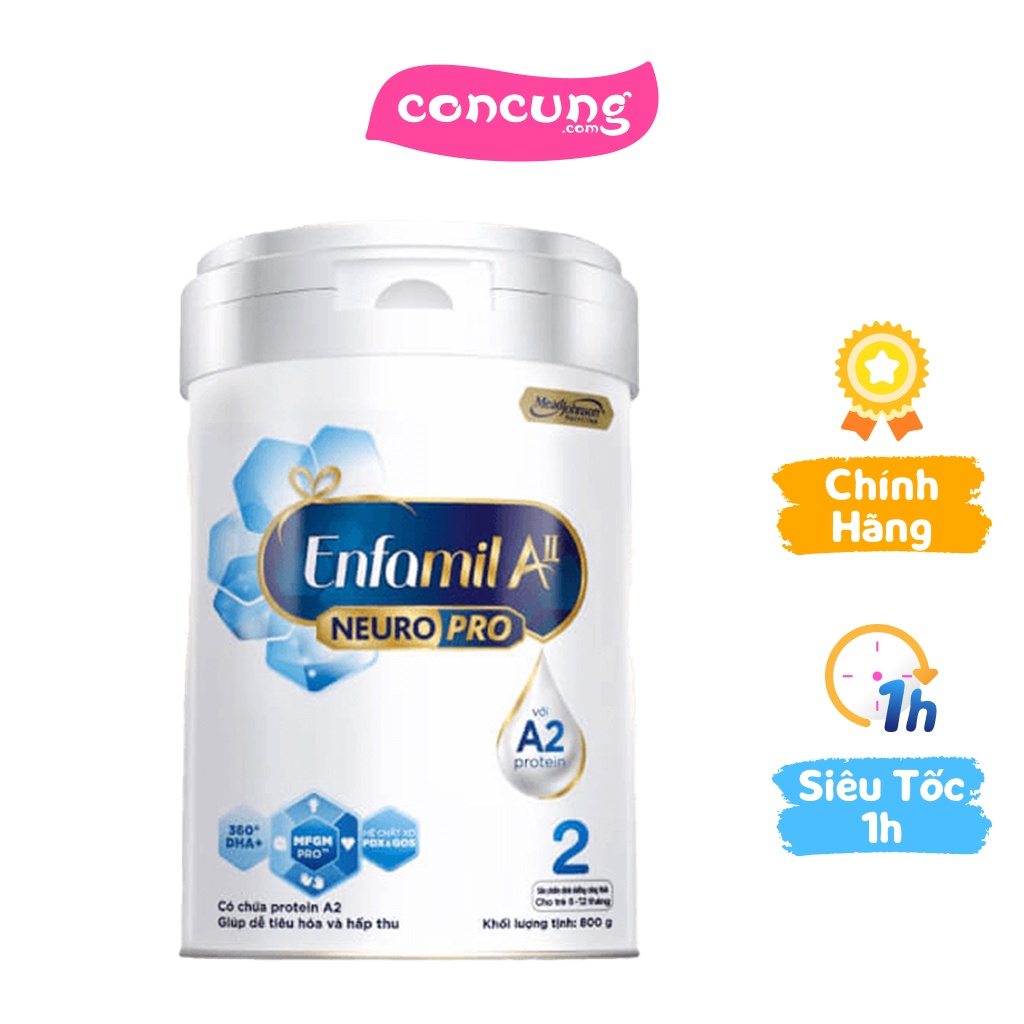 Sữa Enfamil AII NeuroPro 2 Follow Up Formula cho bé từ 6-12 tháng tuổi 800g