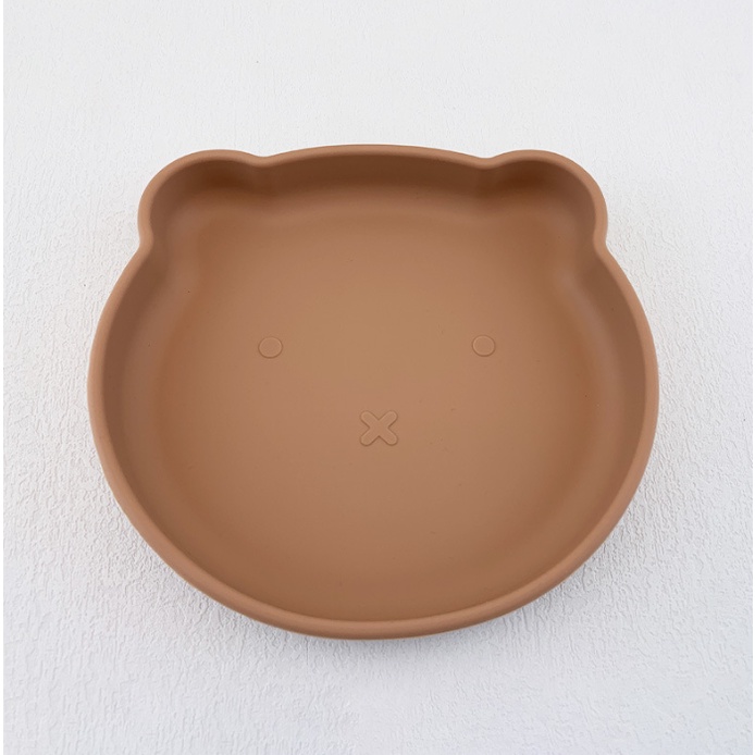 Khay Ăn Dặm Silicon Hình Gấu Shopmegold1, Khay Ăn Dặm Silicon Có Đế Hít Chống Trơn Trượt Chất Liệu Siêu Bền Cho Bé